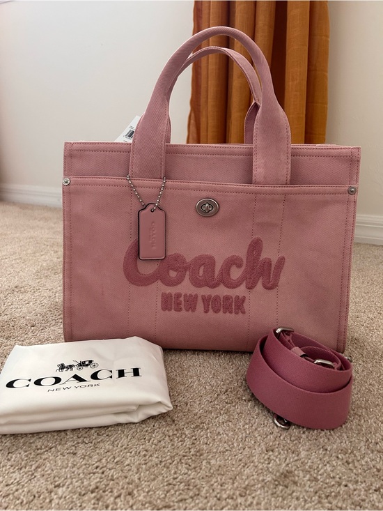 Coach Handbags - NWT Coach Denim Cargo Tote in Ballerina Pink